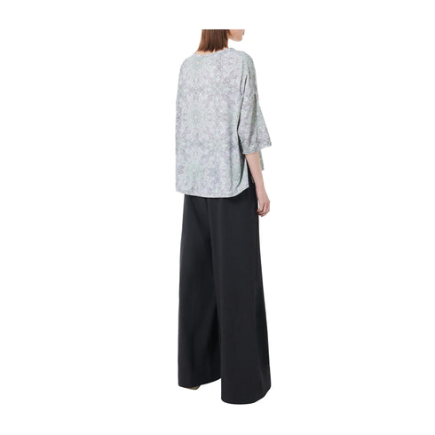 RRD Blusa Blusa Donna a 3/4 con motivo floreale Blu P25 - RRD25713 - 60 - 40 - Francavilla Moda